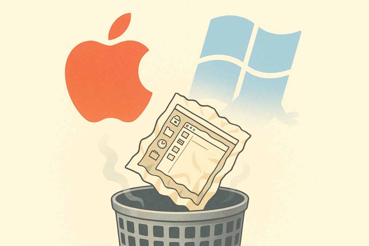 Apple tiró su sistema operativo a la basura y empezó de cero dos veces. Todo para "no parecerse a Windows"