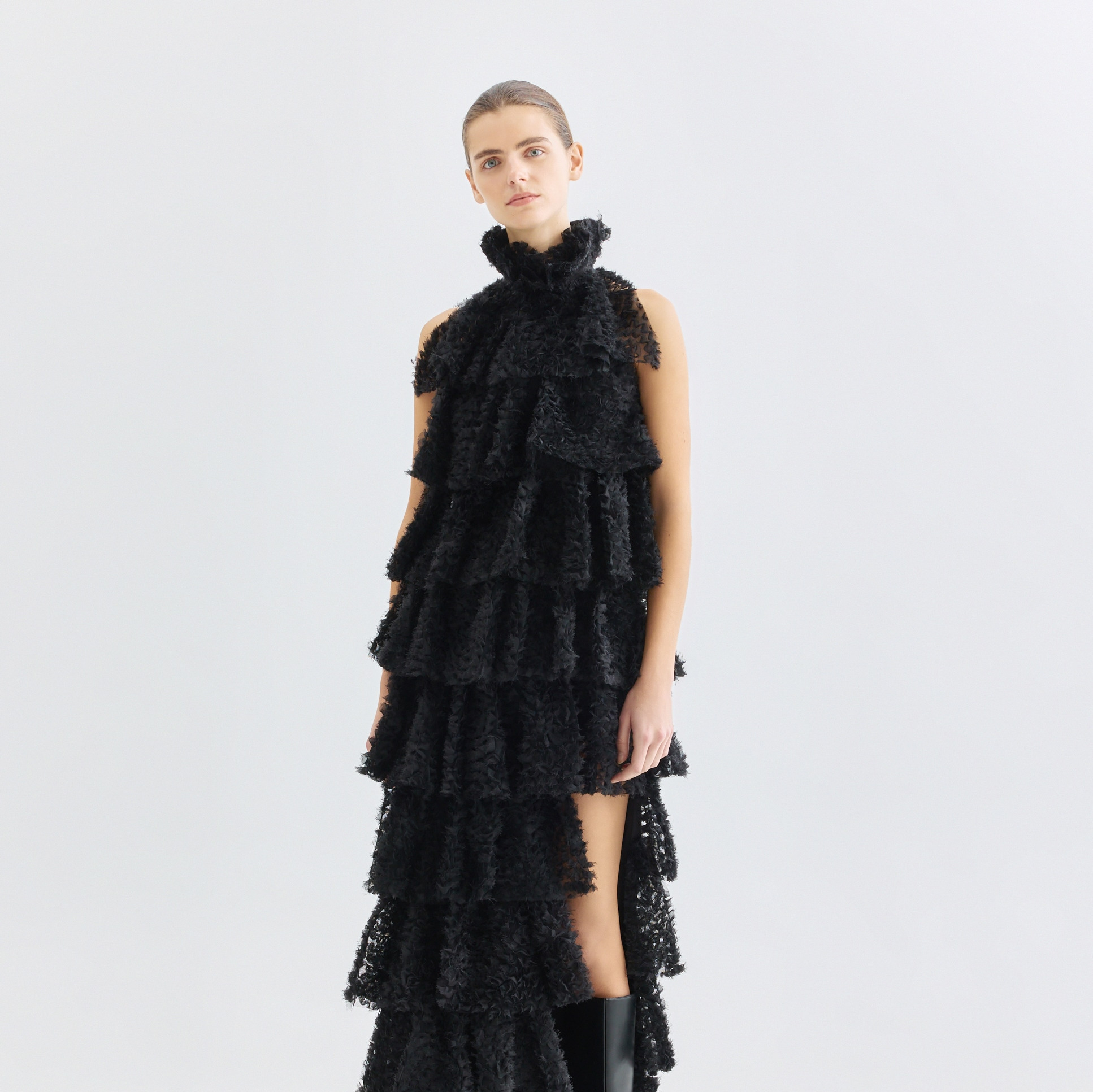 Karl Lagerfeld - Vestido maya volantes Karl Studio.