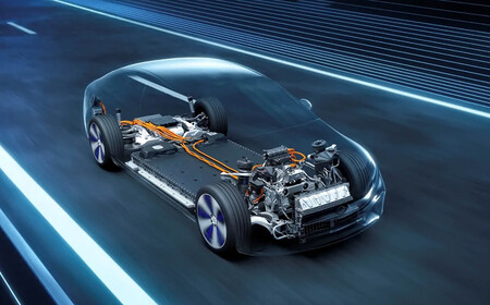 Mercedes EQS batería esquema