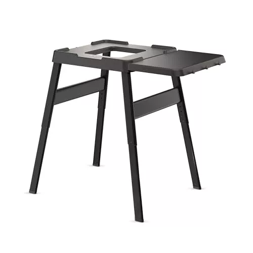 Ninja Woodfire soporte ajustable y mesa auxiliar, soporte para parrilla y horno de exterior, mesa para cocina de exterior resistente y soporte para horno de pizza, negro, 4718J800EUUK