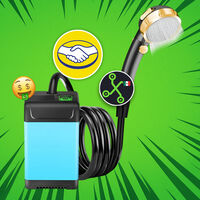 Esta regadera portátil es ideal si ya estás harto de bañarte a cubetadas o buscas llevarte la ducha a donde quiera que vayas 