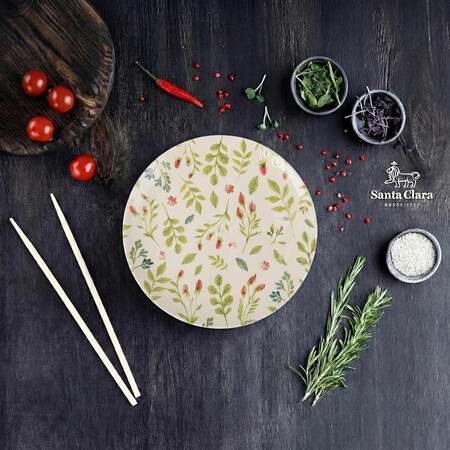 Vajilla 12 Piezas Bouquet Monaco Brillo Soler Santa Clara