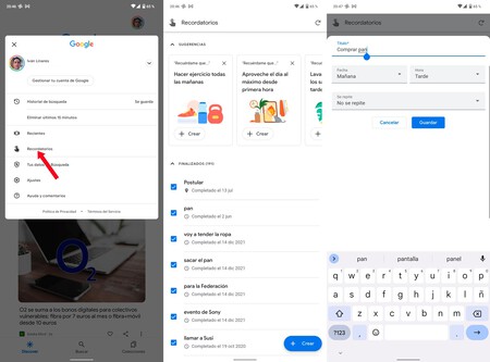 Recordatorios App Google