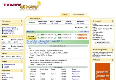 TravEnjoy, nuevo buscador de vuelos