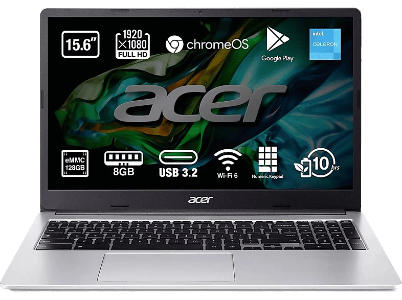 Portátil - Acer Chromebook CB315-4H-C4BQ, 15.6" Full HD