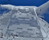 Los extraterrestres de 'Space Invaders' conquistan los Alpes