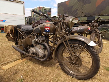 Old Military Bsa Motorcycle