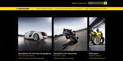 Elige el neumático que más se adapta a tus prestaciones en la Web de Dunlop