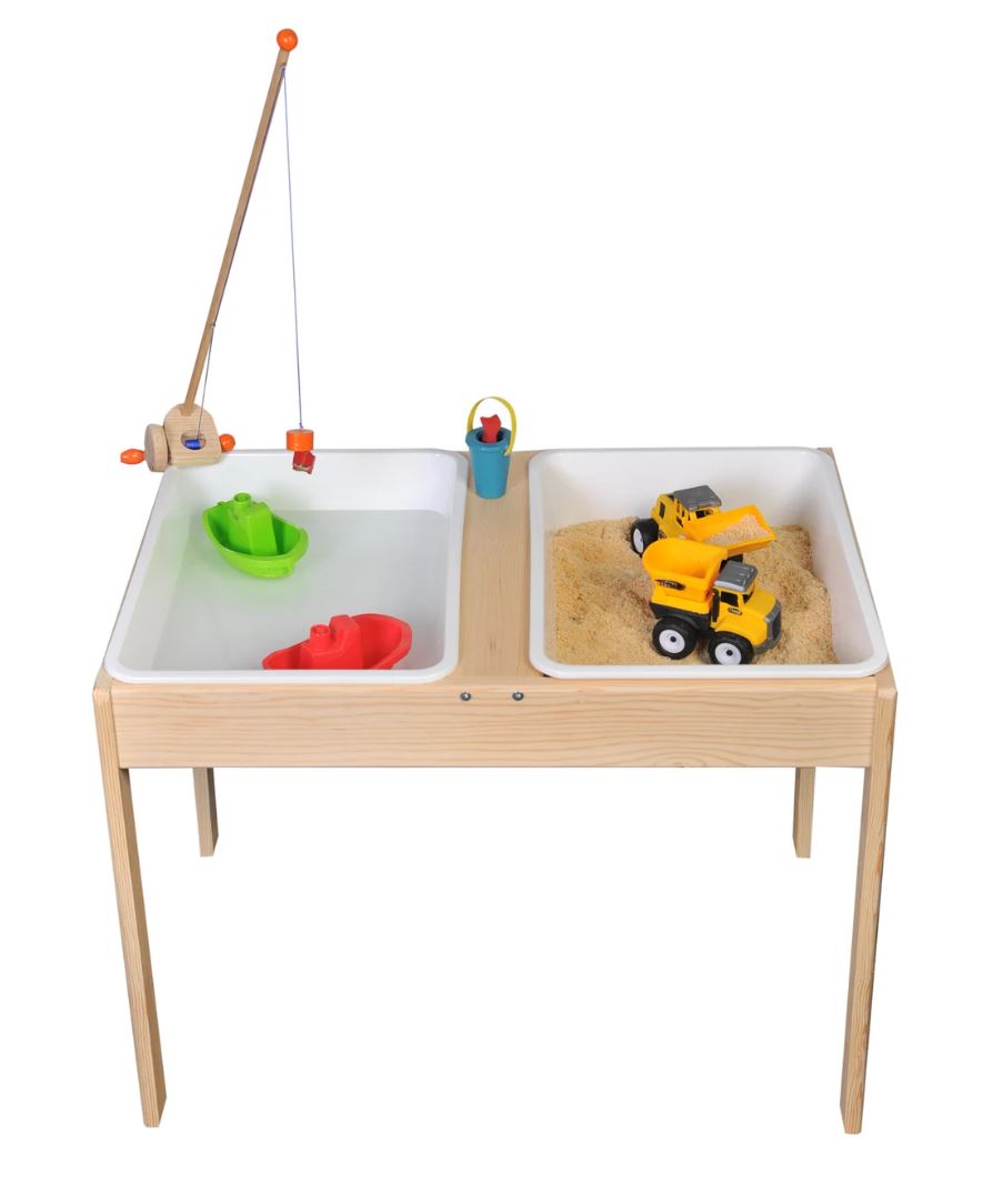 Toyify Montesori Arena De Madera Y Mesa De Detección De Mesa De Agua