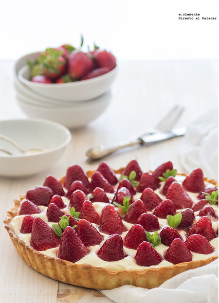 Tarta de fresas glaseadas. Receta