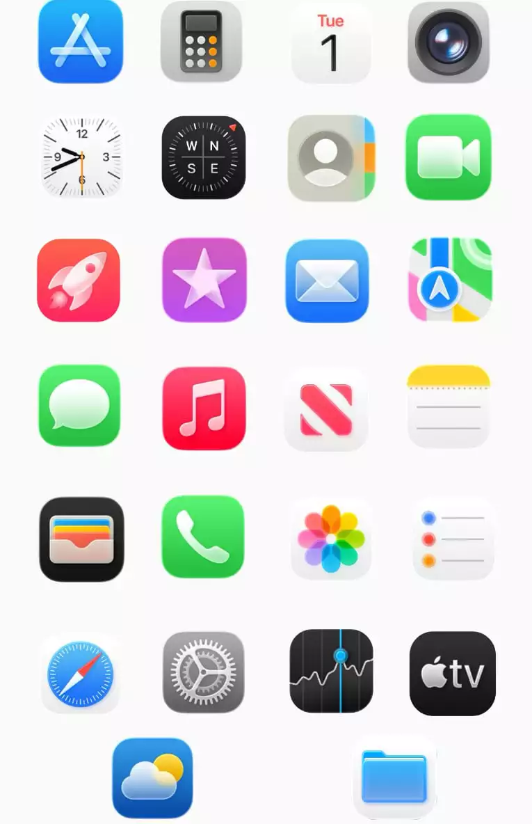 Iconos iOS 26