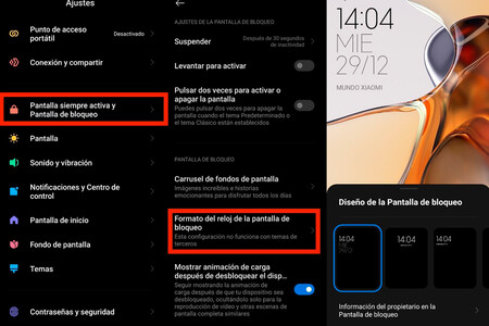 Pantalla Bloqueo Xiaomi