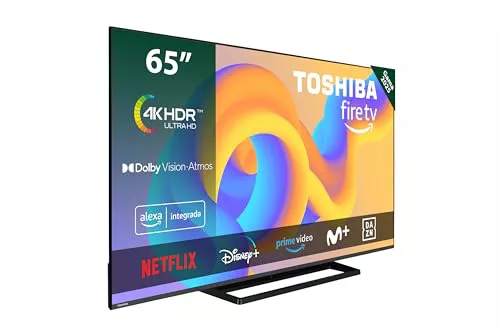 Toshiba 65UF3F63DAE 4K UHD Smart Fire TV 65 Pulgadas (Ultra HD, HDR10, Control de Voz Alexa, Bluetooth, Airplay)