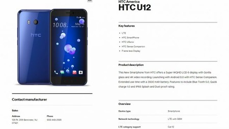 El HTC U12 en Verizon