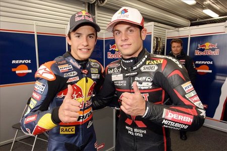 Marc Márquez y Sandro Cortese