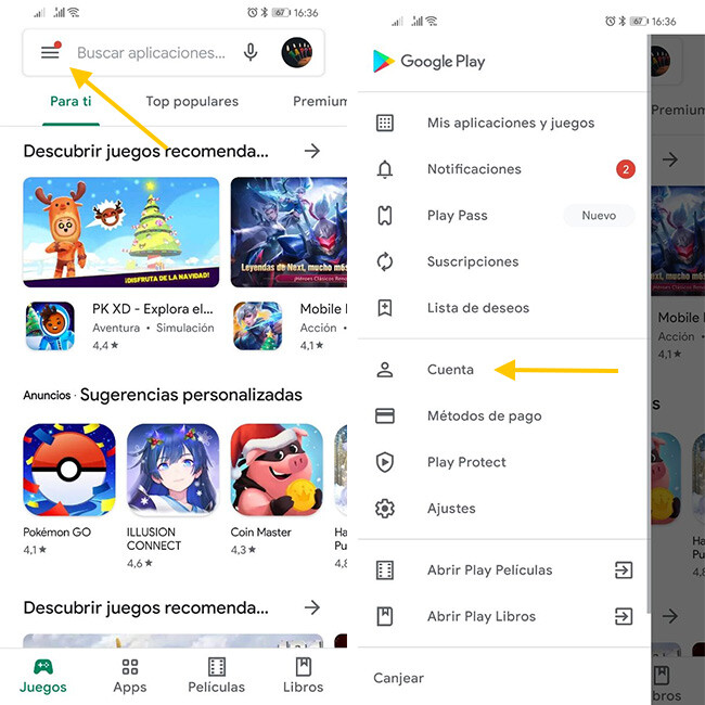 Cómo cambiar el país de Google Play