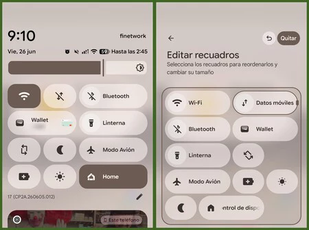 Botones Wifi Datos Android 17