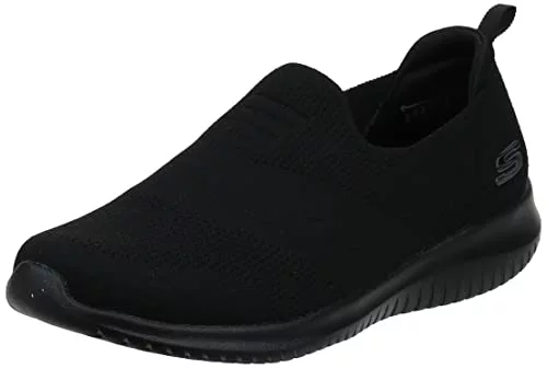 Skechers MICROBURST 2.0 BE ICONIC, Zapatillas para Mujer, Black Stretch Fit Knit Skimmmer, 41 EU