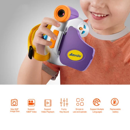 Amkov Dv C7 1080p Children Kid Digital Video Camera 1 44 Colorful Display Multiple Languages Kids