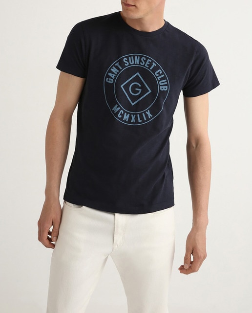 Camiseta de hombre manga corta marino