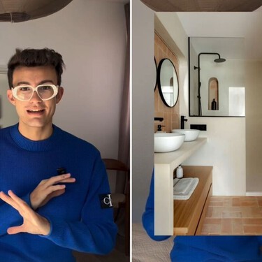 Ángel Camacho, experto en interiorismo: "Poner un muro a media altura y a continuación la mampara lo puedes utilizar como repisa para los jabones" 