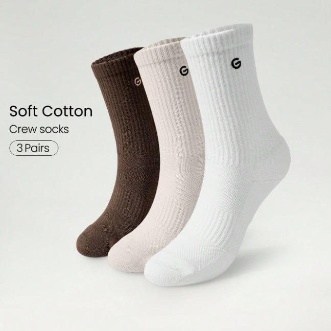 GLOWMODE 3 pares de calcetines de algodón