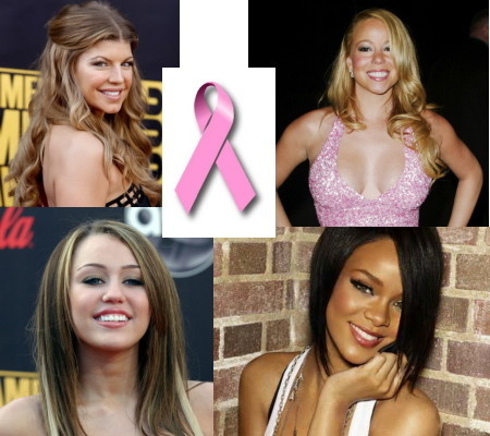 Mariah, Beyonce, Miley, Fergie... todas contra el cáncer de mama