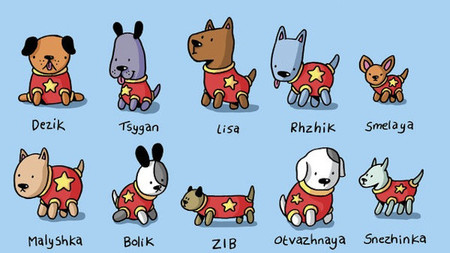 Homenaje a todos los perros soviéticos que viajaron al espacio
