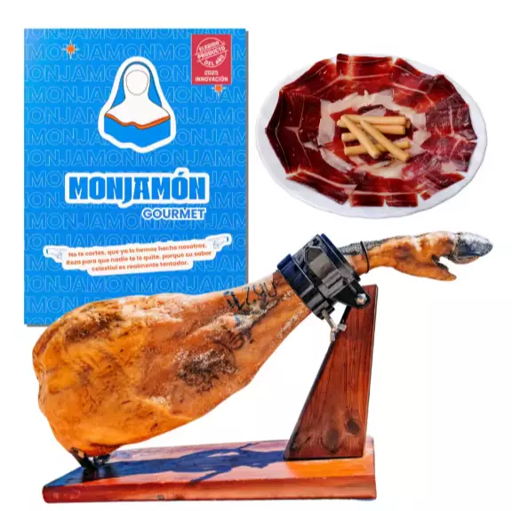Monjamón - Sagrada Paleta de Bellota 100% Ibérica - Pata Negra [ Elegido Producto del Año 2025] - Brida Negra" - Delicioso Jamón Ibérico de Bellota 100% Pata Negra - Brida Negra de Calidad Gourmet | Bellota PREMIUM | Pocas Unidades