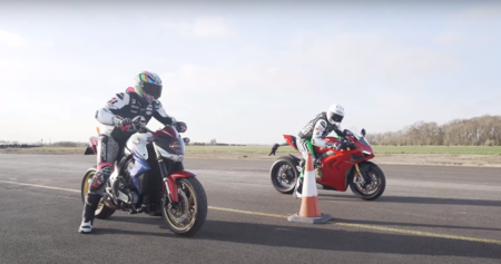 ¡Pura adrenalina! Este vídeo nos muestra una titánica carrera de aceleración entre una Ducati Panigale V4 y una Honda CB1000R