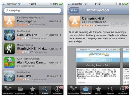 Camping-ES, la aplicación para los amantes de las acampadas