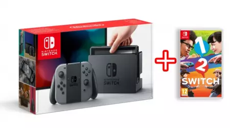 Nintendo Switch, con 2 mandos Joy-Con y el juego 1-2 Switch, por 349,90 euros