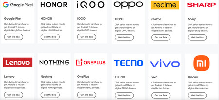 Android Beta Fabricantes 2