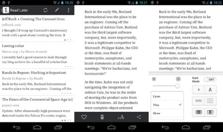 Instapaper llega definitivamente a Android