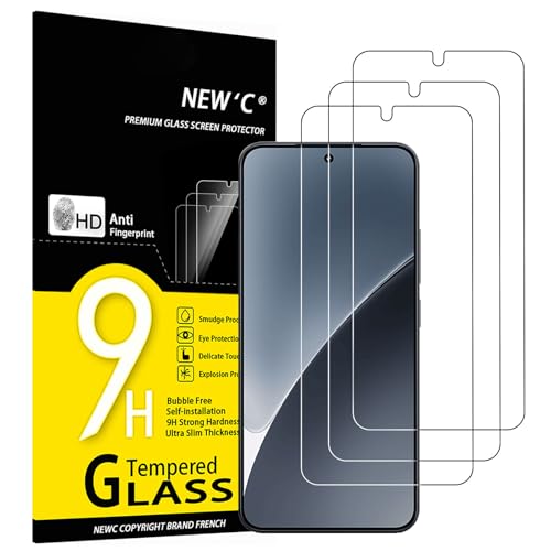 NEW'C 3 Piezas, Protector Pantalla para Xiaomi 15 (no compatible con Xiaomi Redmi 15), Cristal templado Antiarañazos, Antihuellas, Sin Burbujas, Dureza 9H, 0.33 mm Ultra Transparente, Ultra Resistente