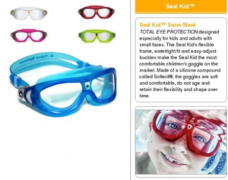 Seal Kid, gafas acuáticas de visión panorámica