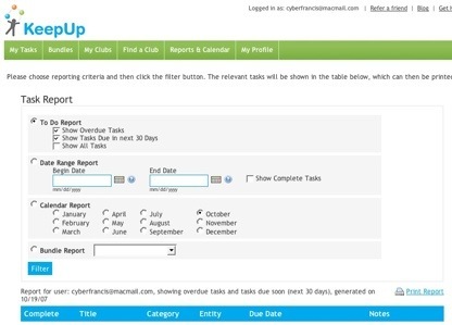 Keep Up, gestionando listas de tareas con avisos de su vencimiento