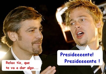 Brad Pitt ve a George Clooney como presidente de EEUU
