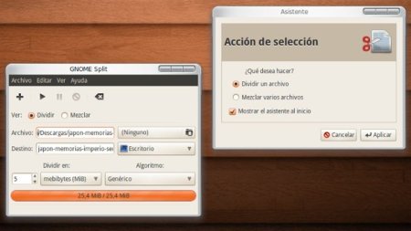 GNOME Split: divide y une archivos en Ubuntu por medio de una interfaz gráfica