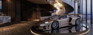 Ideas de decoración que no te puedes permitir: así queda el salón del rico que metió con una grúa su McLaren Senna GTR en un piso 57