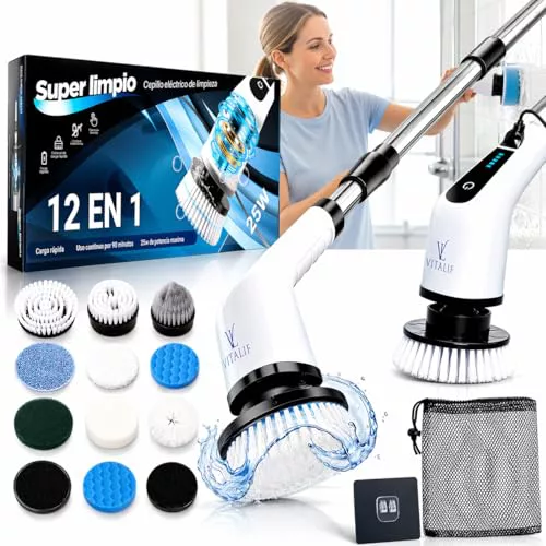 Super Cepillo electrico Limpieza hogar 12 Cabezales