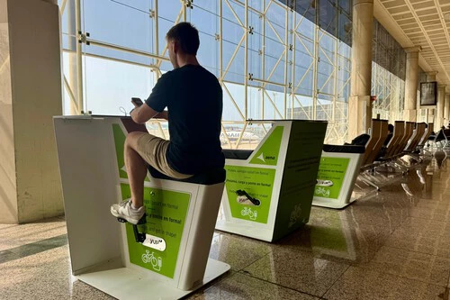 bicicletas aeropuerto cargar movil