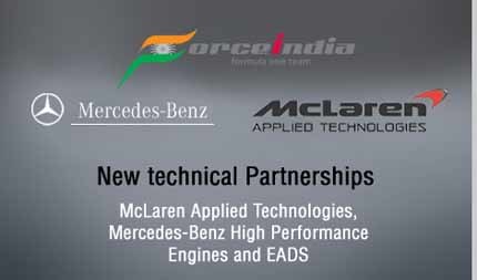 Force India anuncia su acuerdo con McLaren y Mercedes