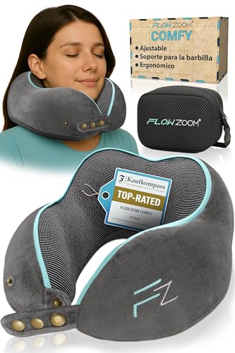 FLOWZOOM Comfy Almohada de Viaje Viscoelástica