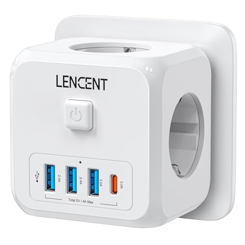 LENCENT Cubo Enchufe USB 7 en 1