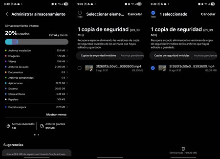 Otros archivos en Galaxy