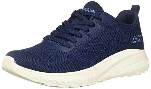 Skechers Bobs Squad Chaos Face Off, Zapatillas de Deporte Mujer, Navy Engineered Knit, 37.5 EU