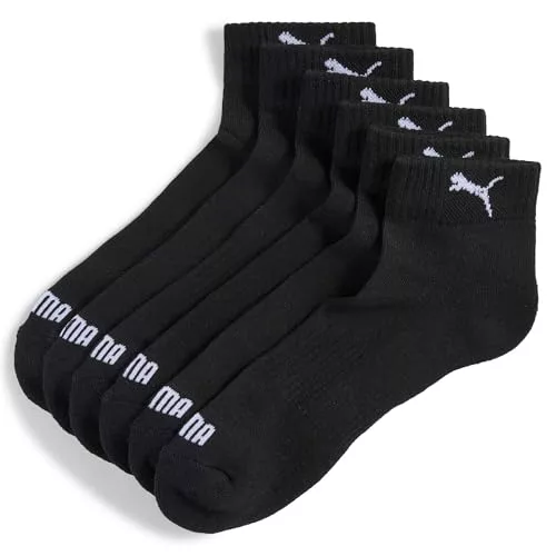 PUMA Cushioned Quarter 3P, Calcetines, Unisex adulto, Black - New, 43-46