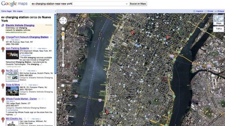 Google incluye las estaciones de recarga de eléctricos en sus mapas