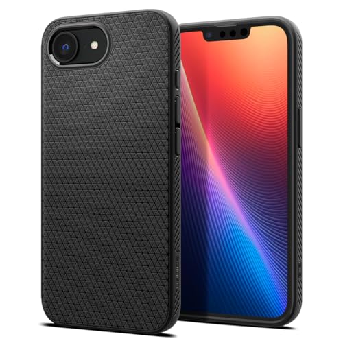 Spigen Funda Liquid Air Compatible con iPhone 16e 2025 - Negro Mate